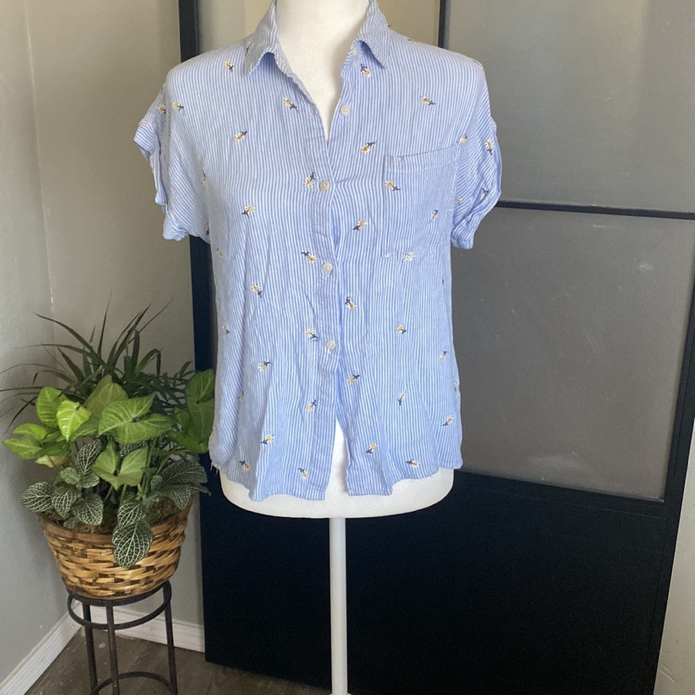 Sunflower button down Harper Heritage